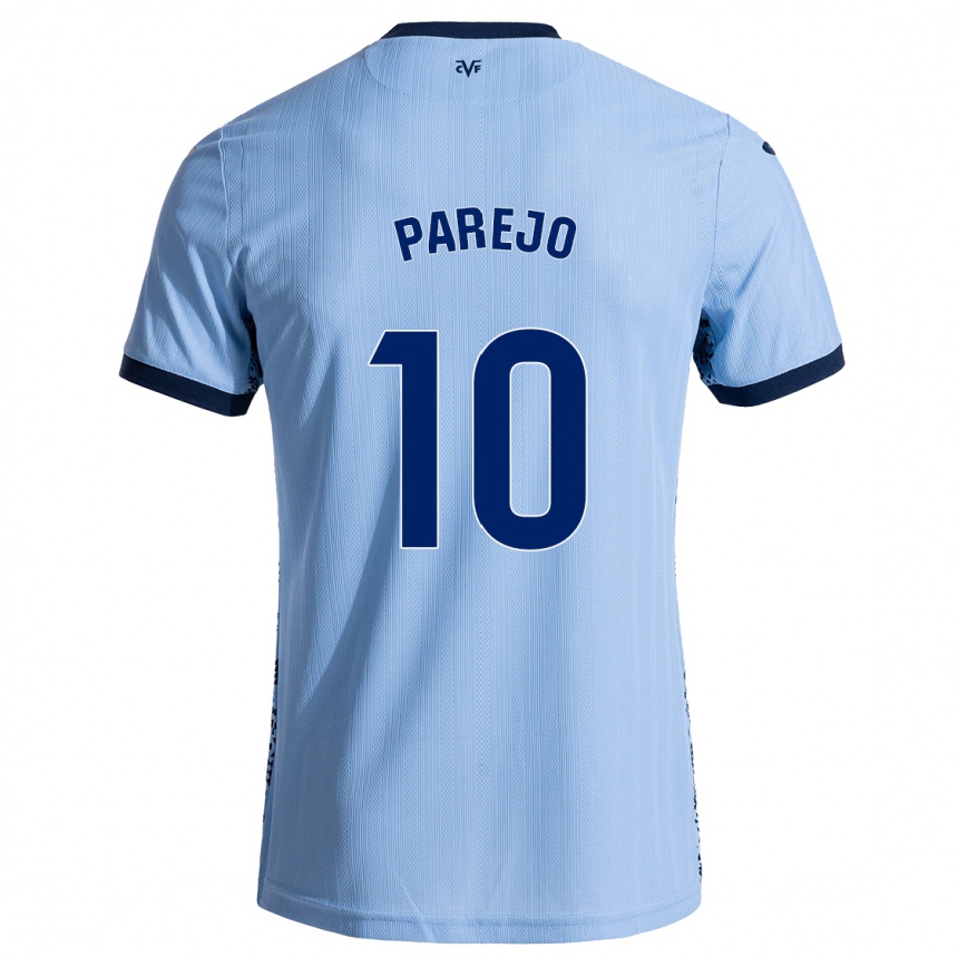 Kids Football Dani Parejo #10 Sky Blue Away Jersey 2024/25 T-Shirt Uk