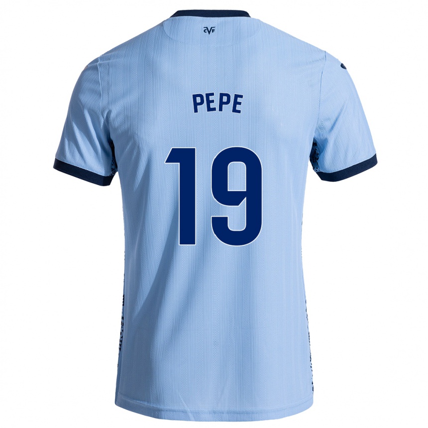 Kids Football Nicolas Pepe #19 Sky Blue Away Jersey 2024/25 T-Shirt Uk