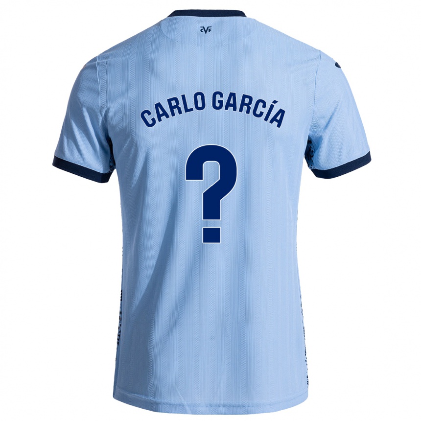 Kids Football Carlo García #0 Sky Blue Away Jersey 2024/25 T-Shirt Uk