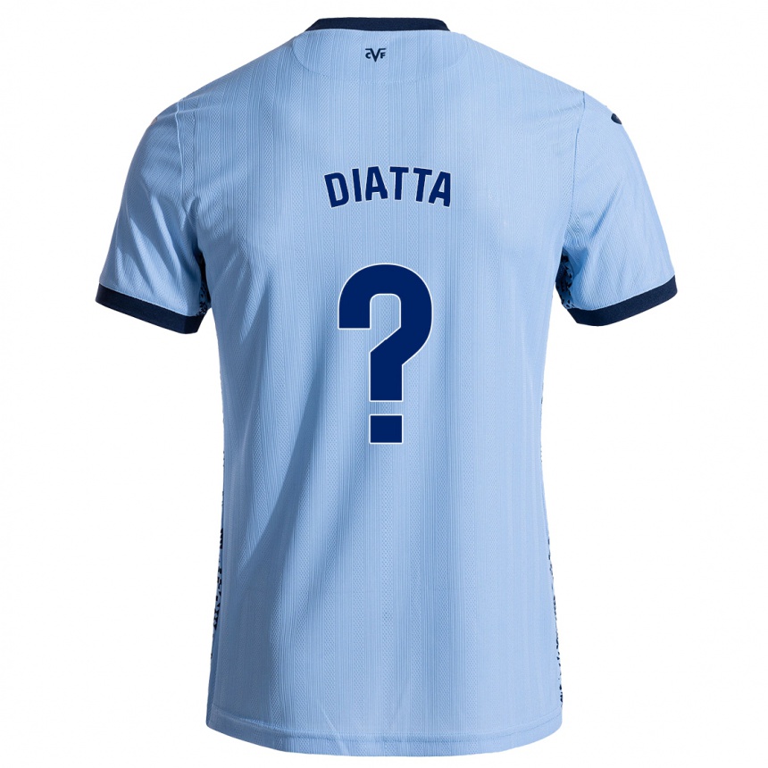 Kids Football Alassane Diatta #0 Sky Blue Away Jersey 2024/25 T-Shirt Uk