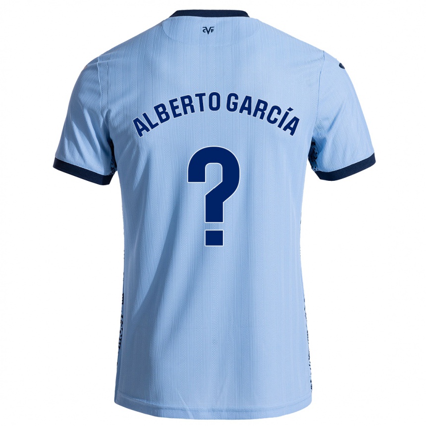 Kids Football Alberto García #0 Sky Blue Away Jersey 2024/25 T-Shirt Uk