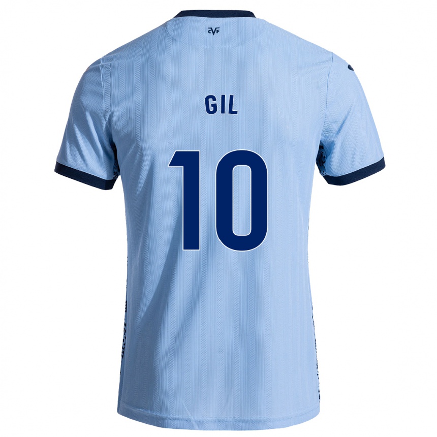 Kids Football Markel Gil #10 Sky Blue Away Jersey 2024/25 T-Shirt Uk