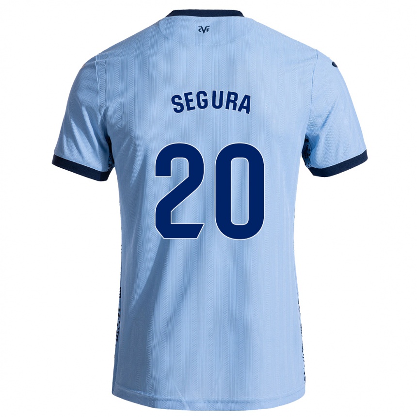 Kids Football Carlos Segura #20 Sky Blue Away Jersey 2024/25 T-Shirt Uk