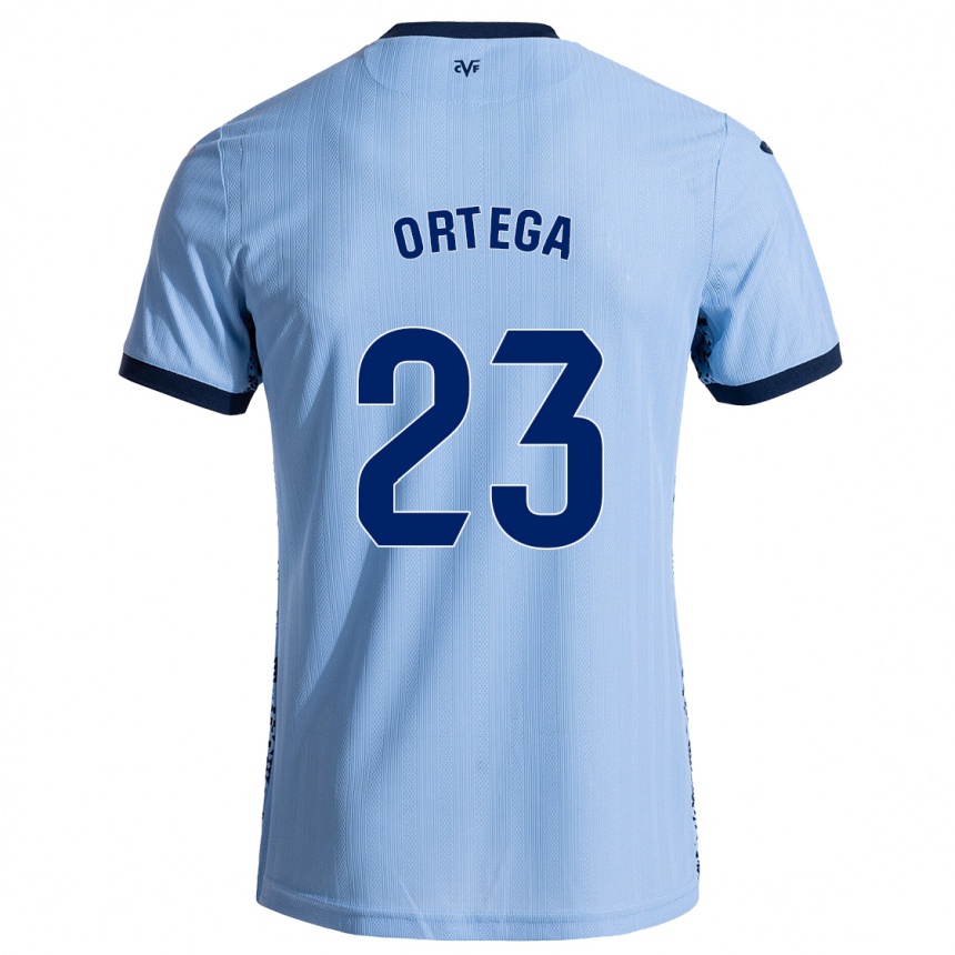 Kids Football Jordi Ortega #23 Sky Blue Away Jersey 2024/25 T-Shirt Uk