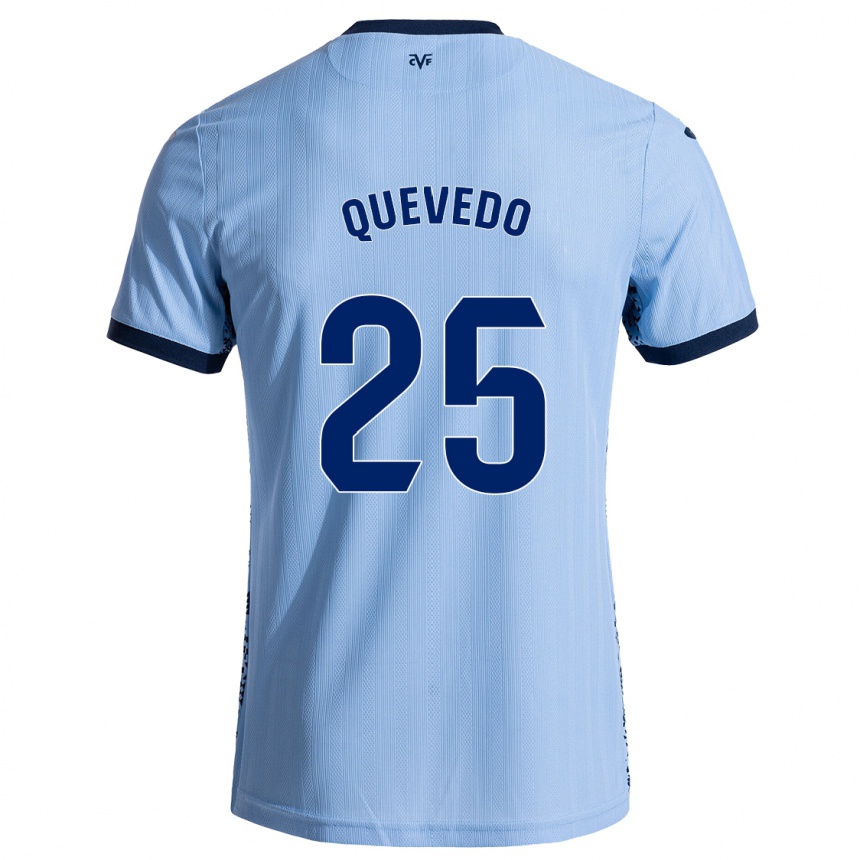 Kids Football Alex Quevedo #25 Sky Blue Away Jersey 2024/25 T-Shirt Uk