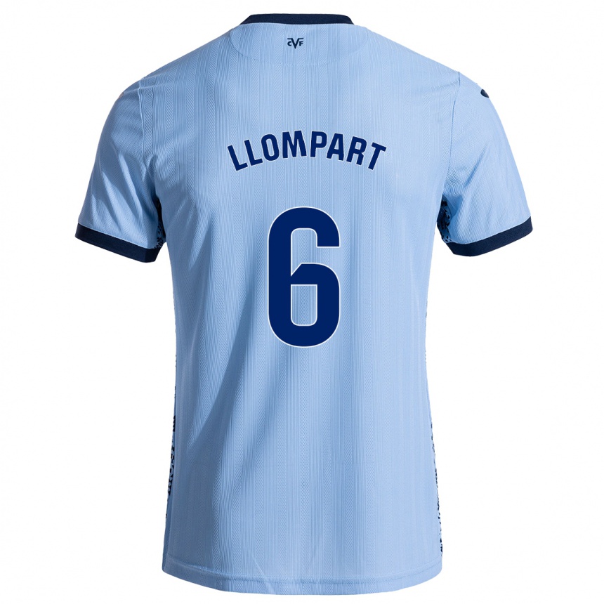 Kids Football María Llompart #6 Sky Blue Away Jersey 2024/25 T-Shirt Uk