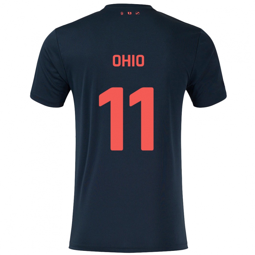 Kids Football Noah Ohio #11 Black Red Away Jersey 2024/25 T-Shirt Uk