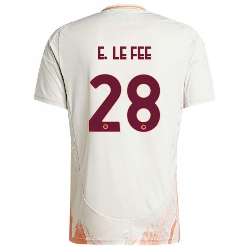 Kids Football Enzo Le Fée #28 Cream White Orange Away Jersey 2024/25 T-Shirt Uk