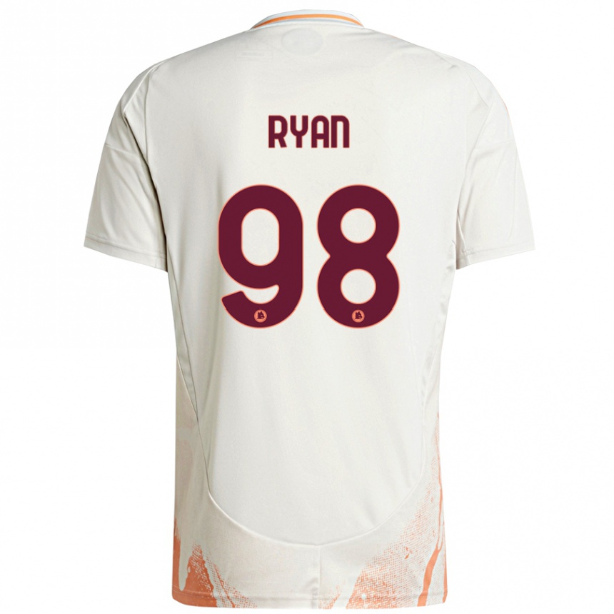 Kids Football Mathew Ryan #98 Cream White Orange Away Jersey 2024/25 T-Shirt Uk