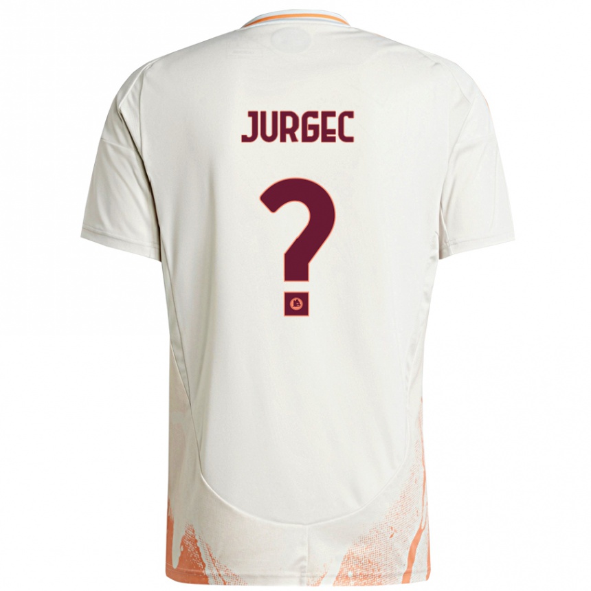 Kids Football Jan Jurgec #0 Cream White Orange Away Jersey 2024/25 T-Shirt Uk