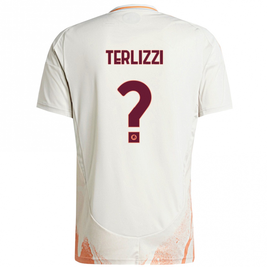 Kids Football Federico Terlizzi #0 Cream White Orange Away Jersey 2024/25 T-Shirt Uk