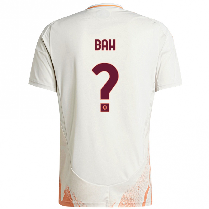 Kids Football Muhammed Bah #0 Cream White Orange Away Jersey 2024/25 T-Shirt Uk