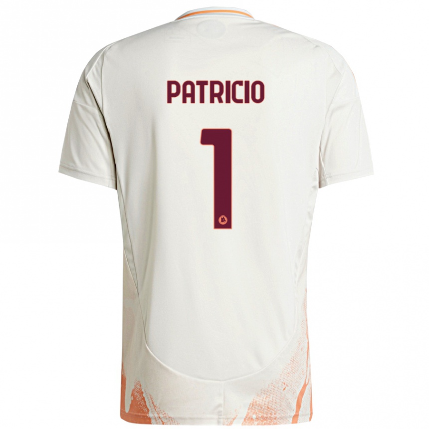 Kids Football Rui Patrício #1 Cream White Orange Away Jersey 2024/25 T-Shirt Uk