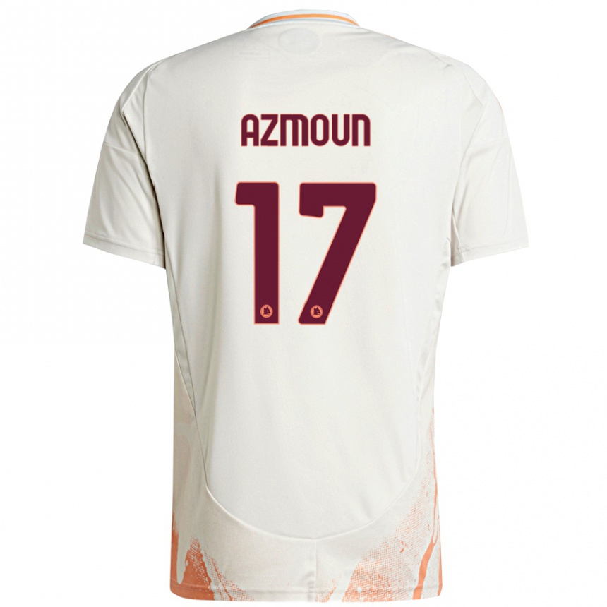 Kids Football Sardar Azmoun #17 Cream White Orange Away Jersey 2024/25 T-Shirt Uk