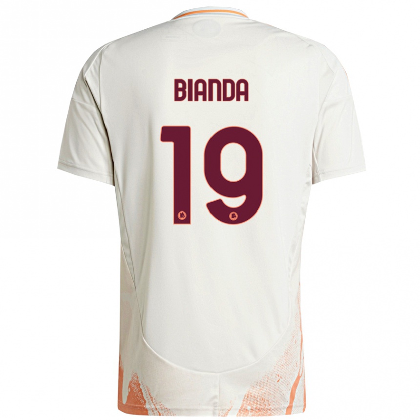 Kids Football William Bianda #19 Cream White Orange Away Jersey 2024/25 T-Shirt Uk