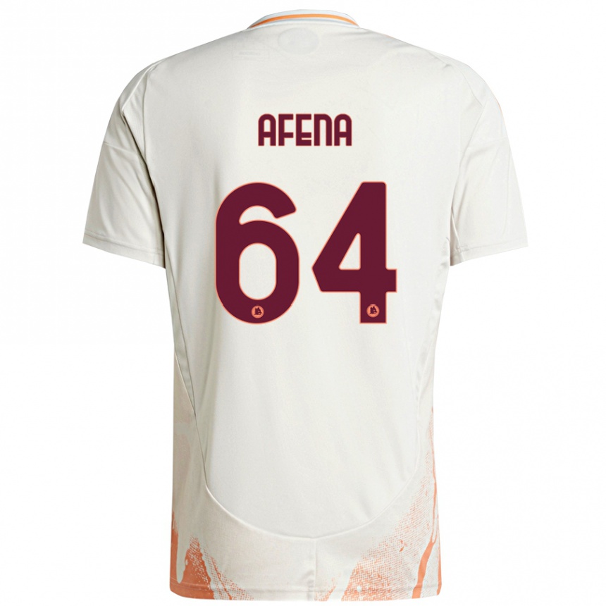 Kids Football Felix Afena-Gyan #64 Cream White Orange Away Jersey 2024/25 T-Shirt Uk