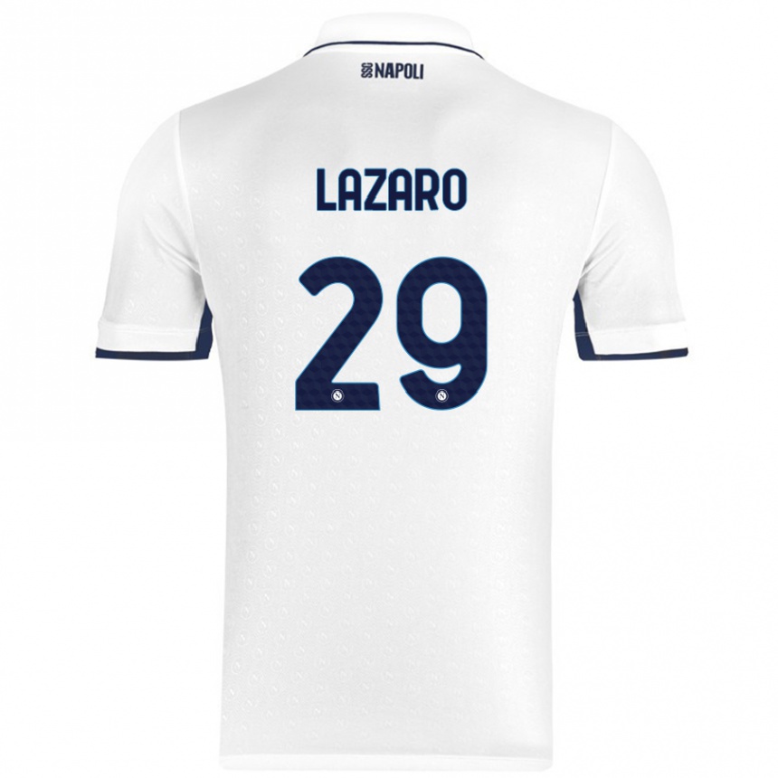 Kids Football Paloma Lázaro #29 White Royal Blue Away Jersey 2024/25 T-Shirt Uk