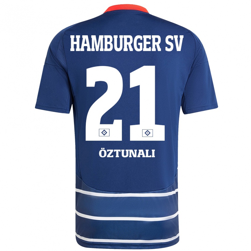 Kids Football Levin Öztunali #21 Dark Blue Away Jersey 2024/25 T-Shirt Uk