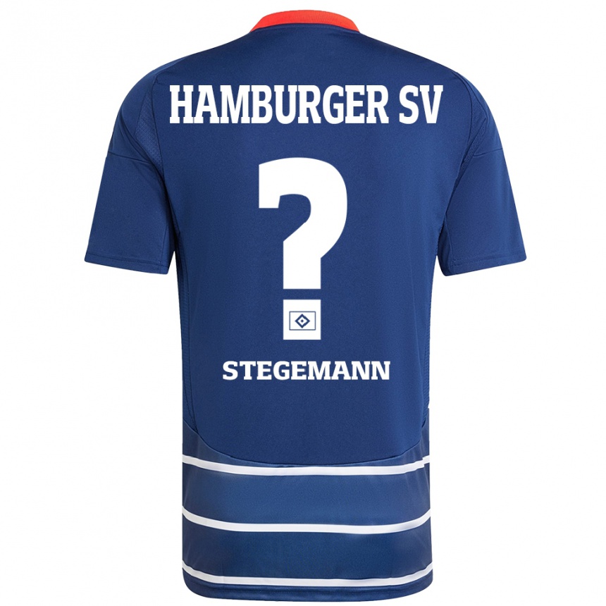 Kids Football Jean-Pierre Stegemann #0 Dark Blue Away Jersey 2024/25 T-Shirt Uk