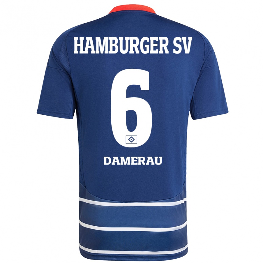 Kids Football Alexander Werner Damerau #6 Dark Blue Away Jersey 2024/25 T-Shirt Uk