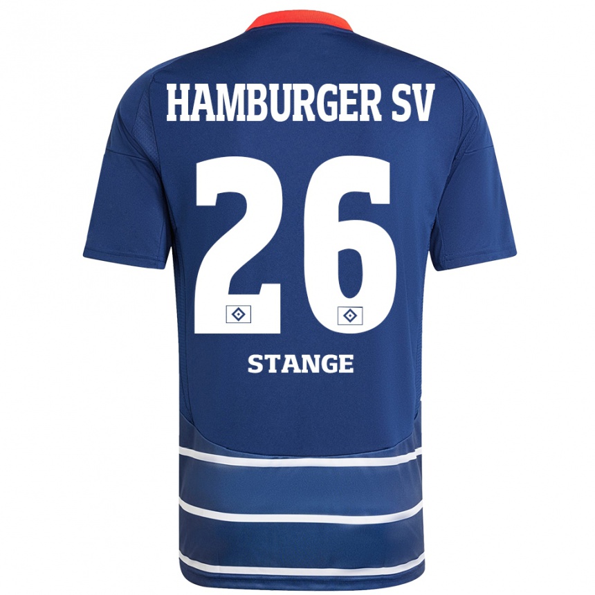 Kids Football Otto Stange #26 Dark Blue Away Jersey 2024/25 T-Shirt Uk