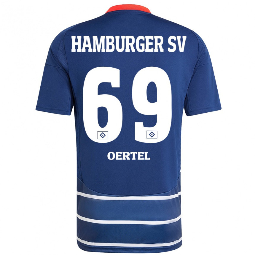 Kids Football Jan Oertel #69 Dark Blue Away Jersey 2024/25 T-Shirt Uk