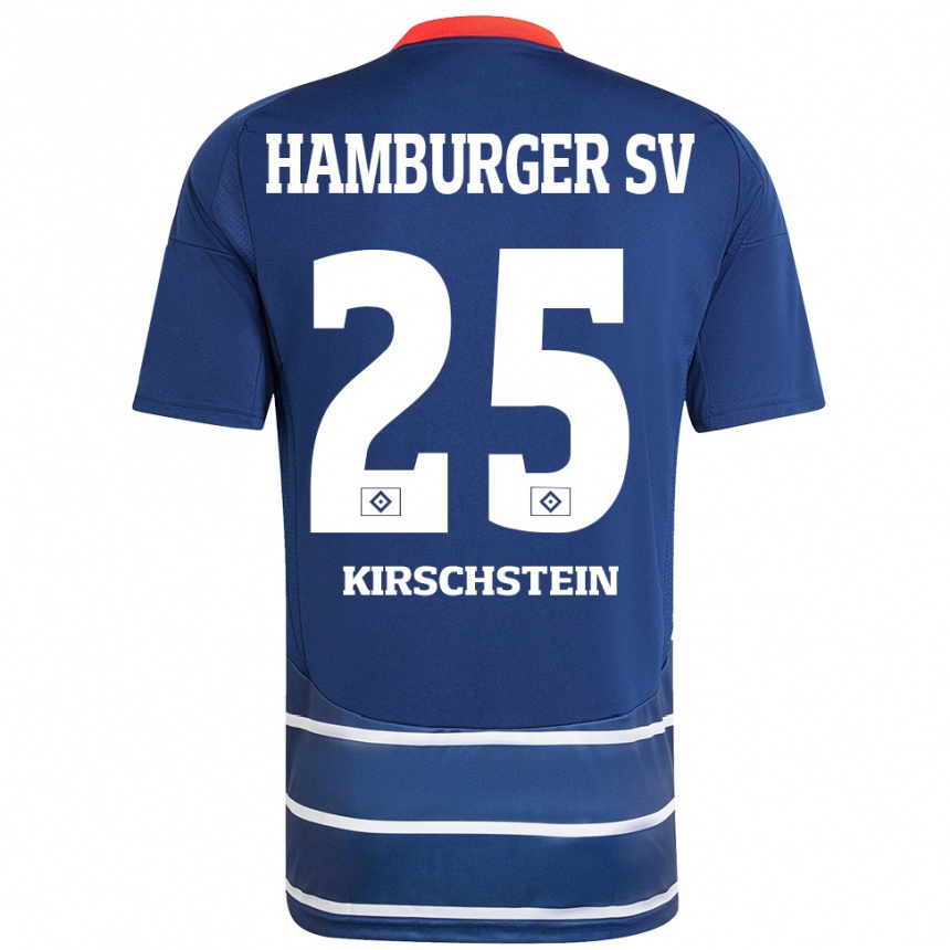 Kids Football Merle Kirschstein #25 Dark Blue Away Jersey 2024/25 T-Shirt Uk