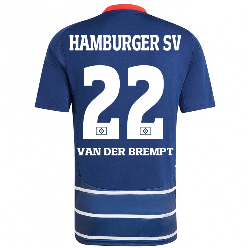 Kids Football Ignace Van Der Brempt #22 Dark Blue Away Jersey 2024/25 T-Shirt Uk