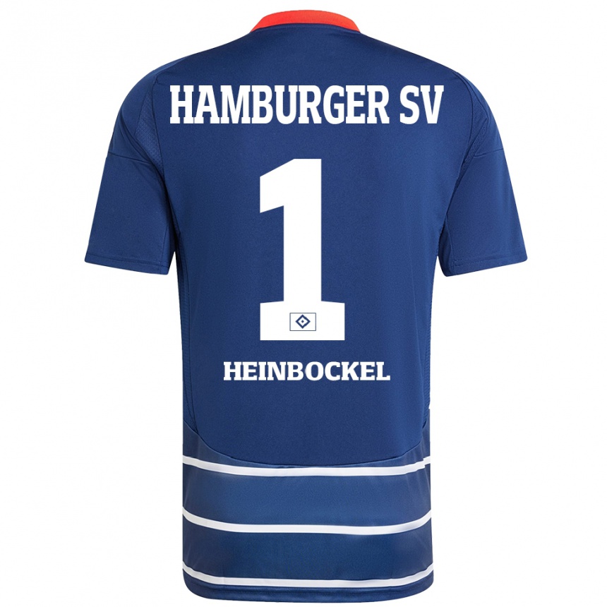 Kids Football Simon Heinbockel #1 Dark Blue Away Jersey 2024/25 T-Shirt Uk