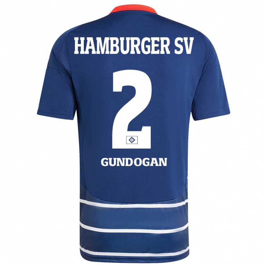 Kids Football Haci Gündogan #2 Dark Blue Away Jersey 2024/25 T-Shirt Uk