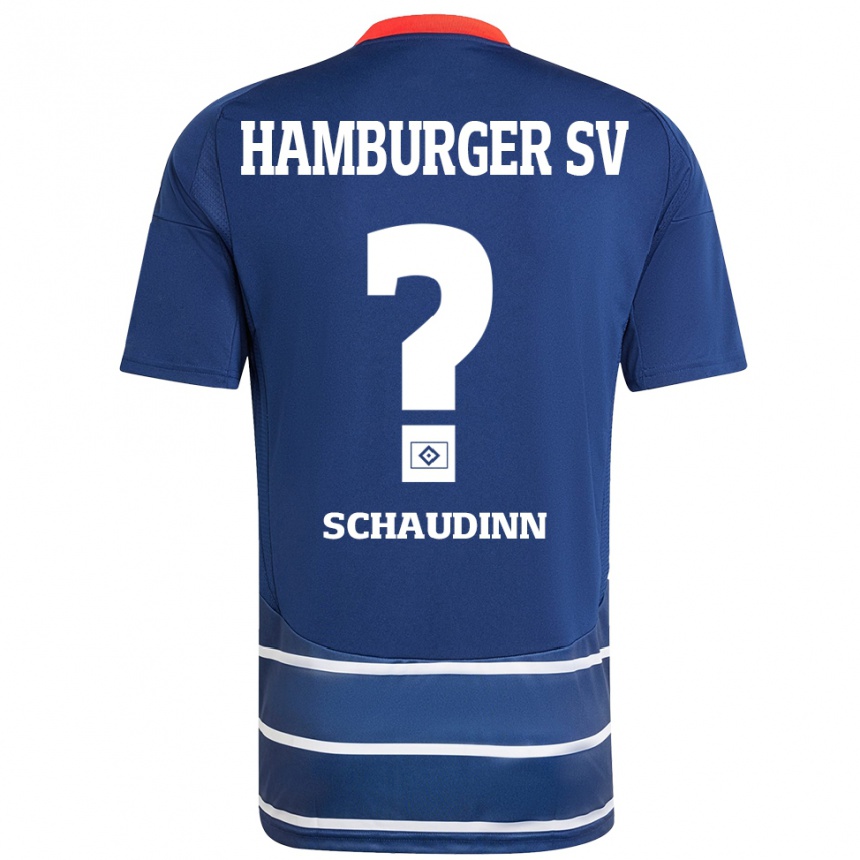 Kids Football Timo Schaudinn #0 Dark Blue Away Jersey 2024/25 T-Shirt Uk