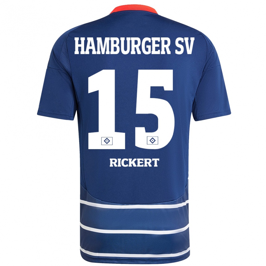 Kids Football Manja Rickert #15 Dark Blue Away Jersey 2024/25 T-Shirt Uk