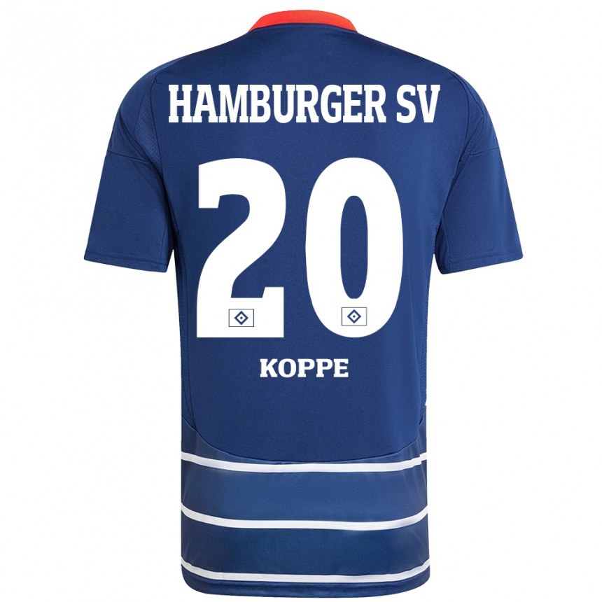 Kids Football Katharina Köppe #20 Dark Blue Away Jersey 2024/25 T-Shirt Uk