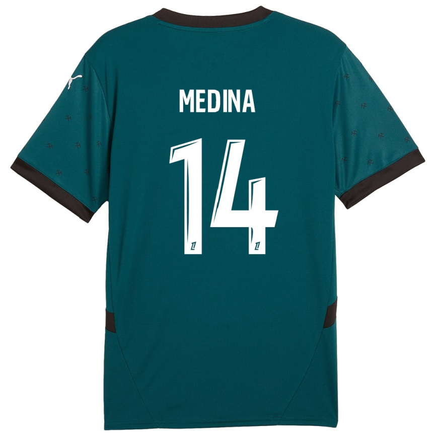 Kids Football Facundo Medina #14 Dark Green Away Jersey 2024/25 T-Shirt Uk