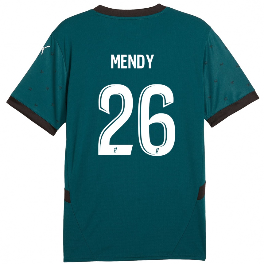 Kids Football Nampalys Mendy #26 Dark Green Away Jersey 2024/25 T-Shirt Uk