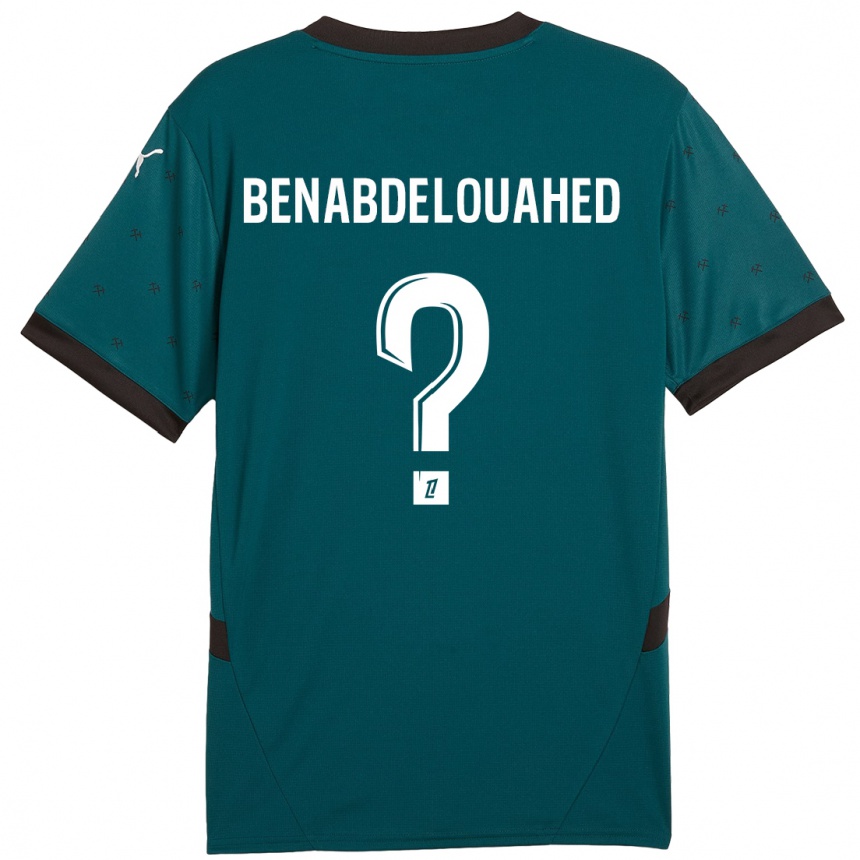 Kids Football Kaïs Benabdelouahed #0 Dark Green Away Jersey 2024/25 T-Shirt Uk