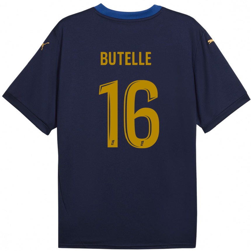 Kids Football Ludovic Butelle #16 Navy Gold Away Jersey 2024/25 T-Shirt Uk