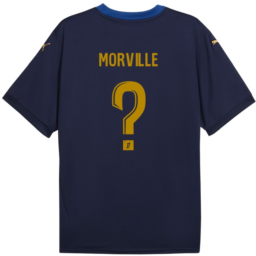 Kids Football Matisse Morville #0 Navy Gold Away Jersey 2024/25 T-Shirt Uk