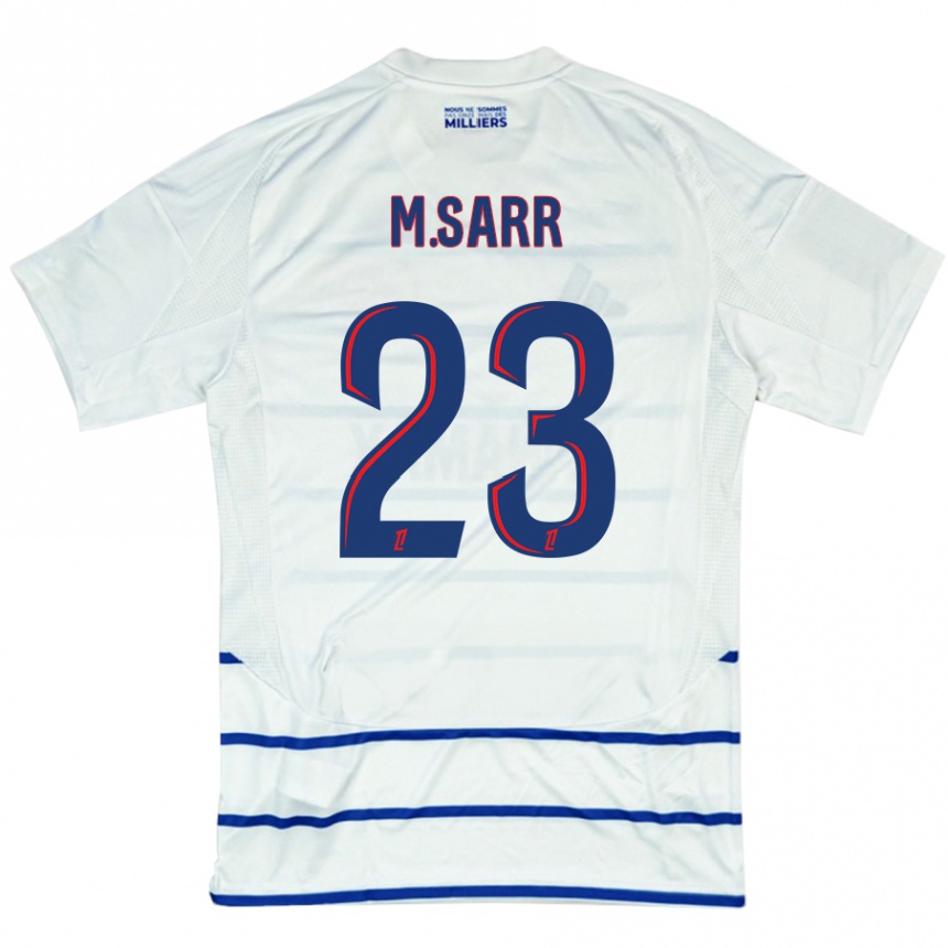 Kids Football Mamadou Sarr #23 White Blue Away Jersey 2024/25 T-Shirt Uk