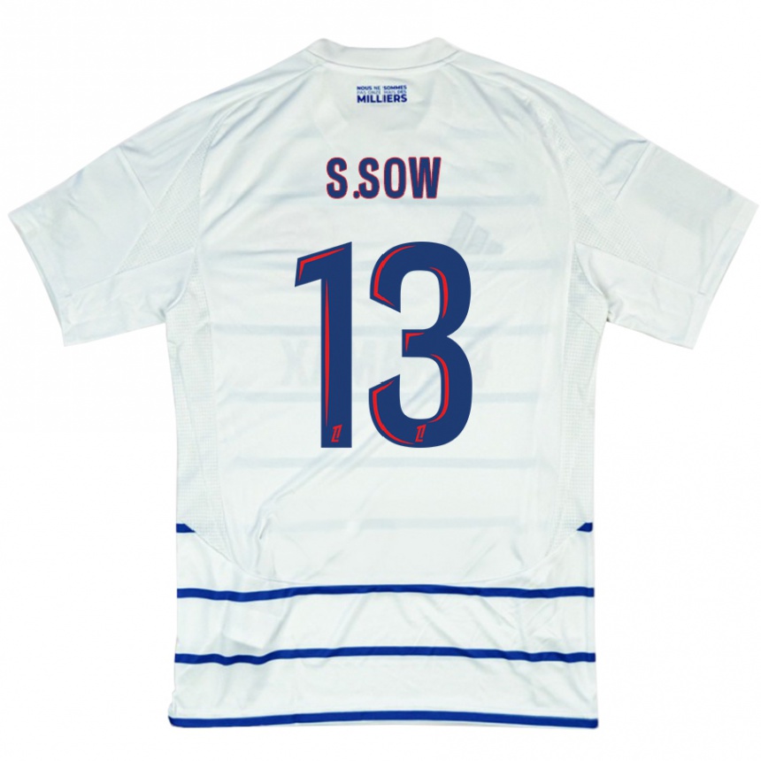 Kids Football Saïdou Sow #13 White Blue Away Jersey 2024/25 T-Shirt Uk