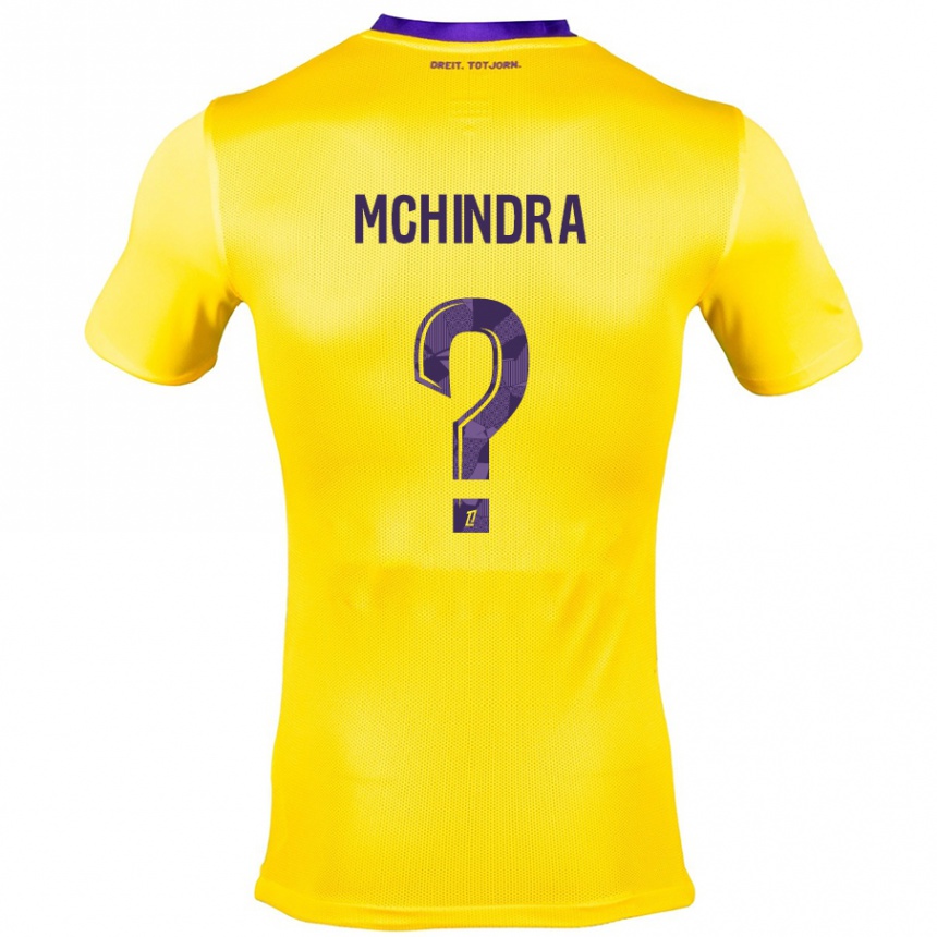 Kids Football Naime Said Mchindra #0 Yellow Purple Away Jersey 2024/25 T-Shirt Uk