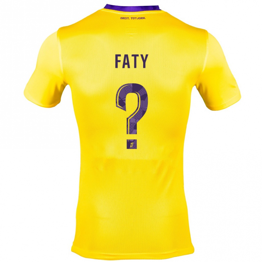 Kids Football Enzo Faty #0 Yellow Purple Away Jersey 2024/25 T-Shirt Uk