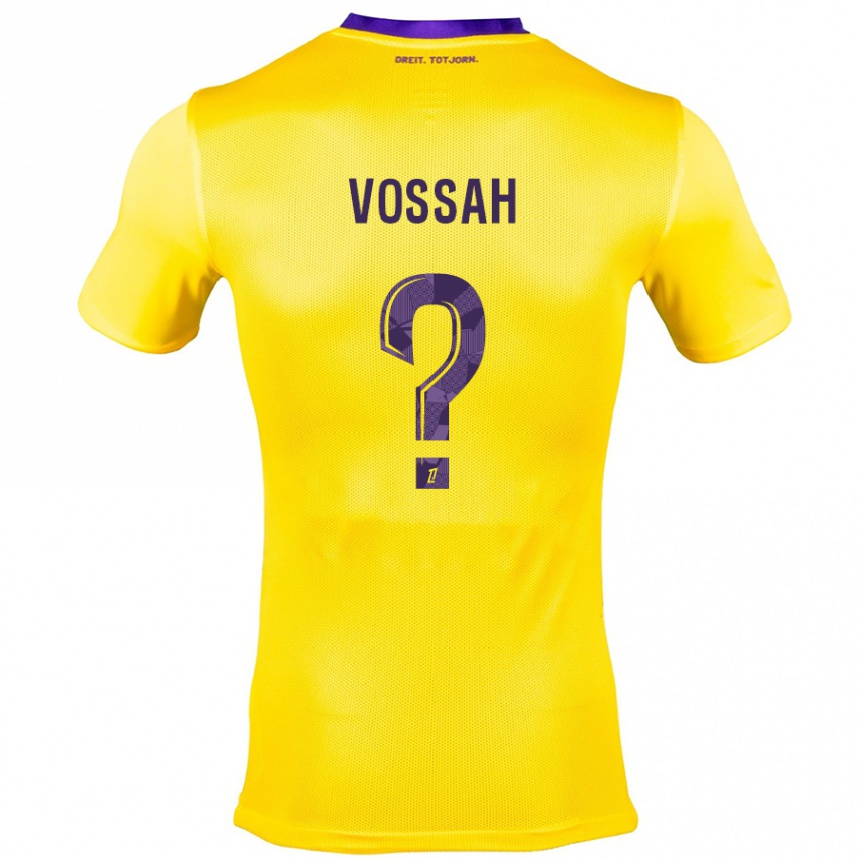 Kids Football Alexis Vossah #0 Yellow Purple Away Jersey 2024/25 T-Shirt Uk