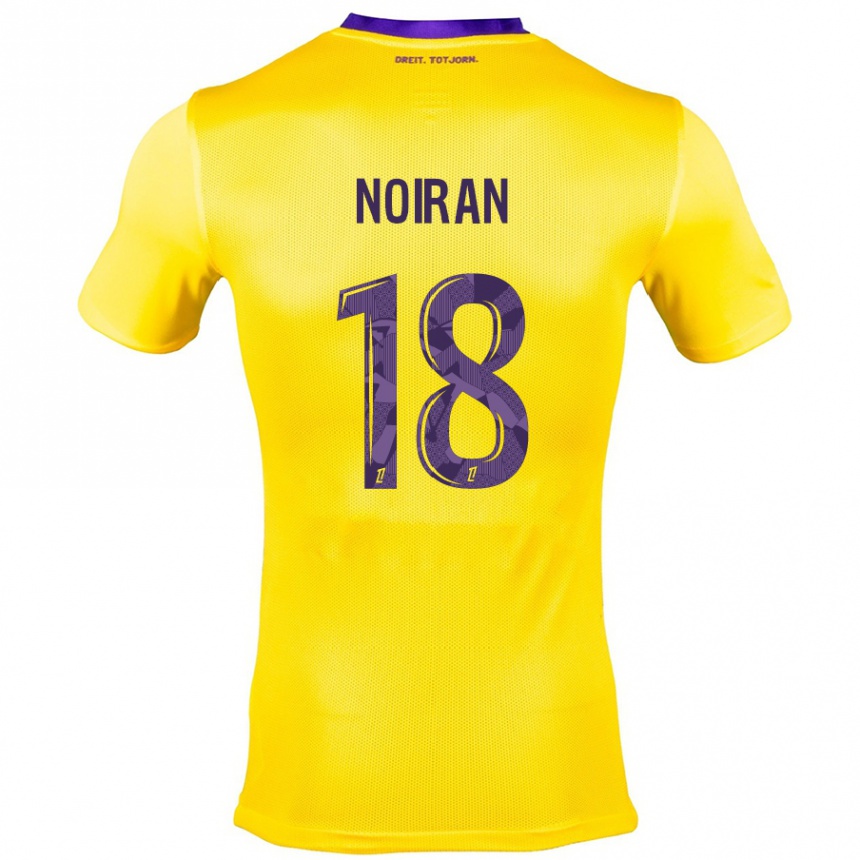 Kids Football Clara Noiran #18 Yellow Purple Away Jersey 2024/25 T-Shirt Uk