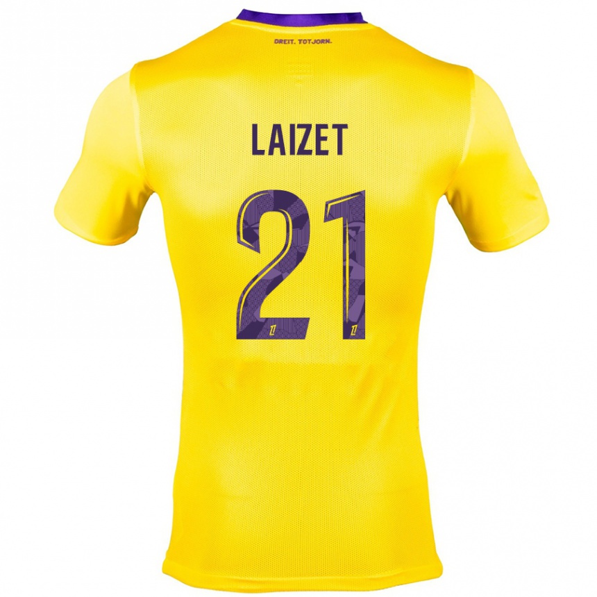 Kids Football Emma Laizet #21 Yellow Purple Away Jersey 2024/25 T-Shirt Uk