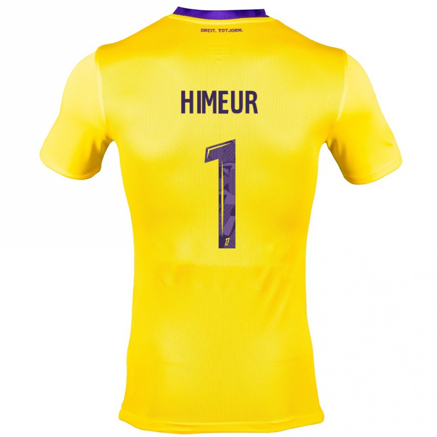 Kids Football Thomas Himeur #1 Yellow Purple Away Jersey 2024/25 T-Shirt Uk