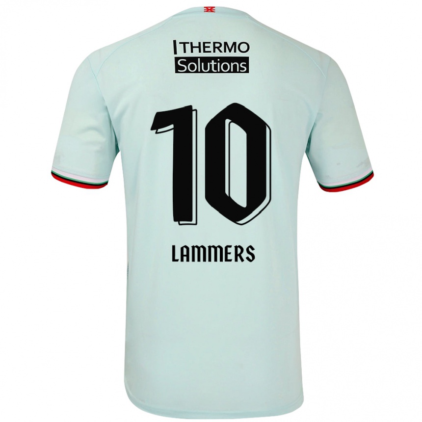 Kids Football Sam Lammers #10 Light Green Away Jersey 2024/25 T-Shirt Uk