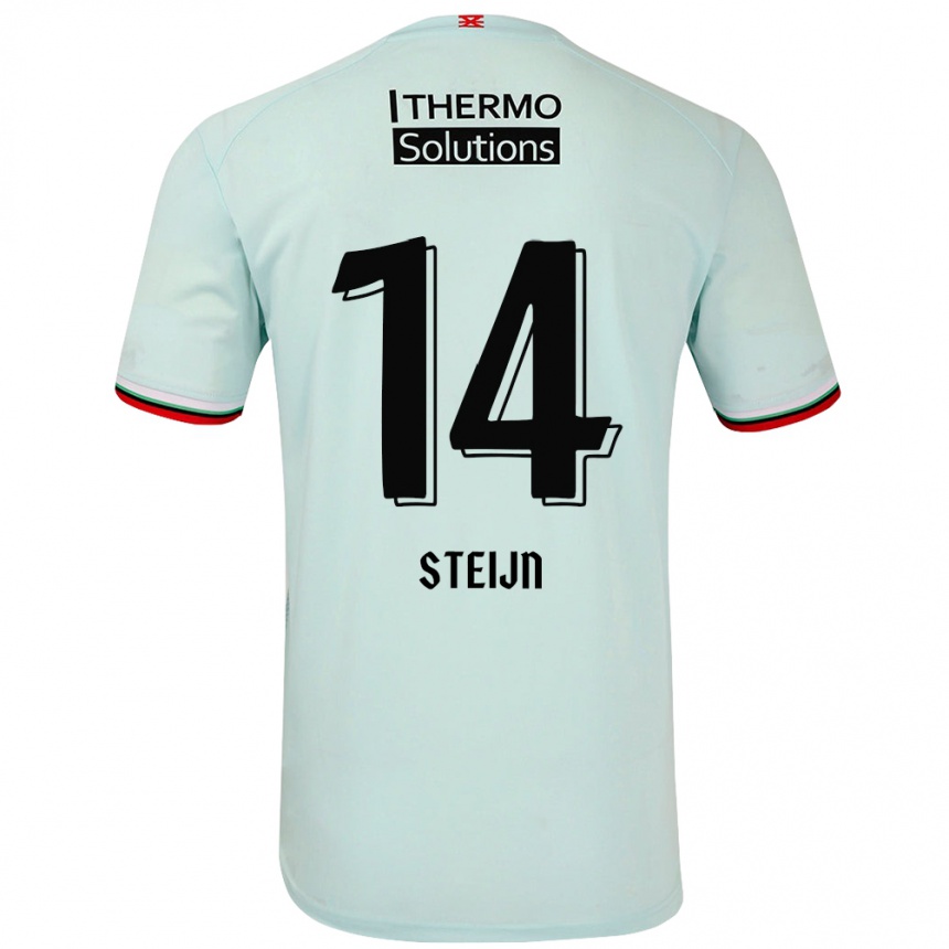 Kids Football Sem Steijn #14 Light Green Away Jersey 2024/25 T-Shirt Uk