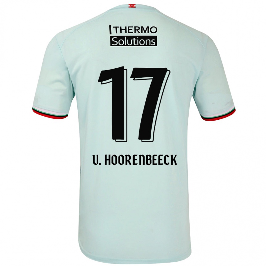 Kids Football Alec Van Hoorenbeeck #17 Light Green Away Jersey 2024/25 T-Shirt Uk