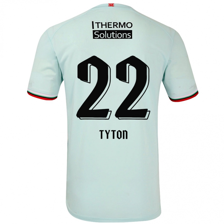 Kids Football Przemyslaw Tyton #22 Light Green Away Jersey 2024/25 T-Shirt Uk